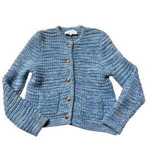 ba&sh Blue Guspa Cardigan Size 2